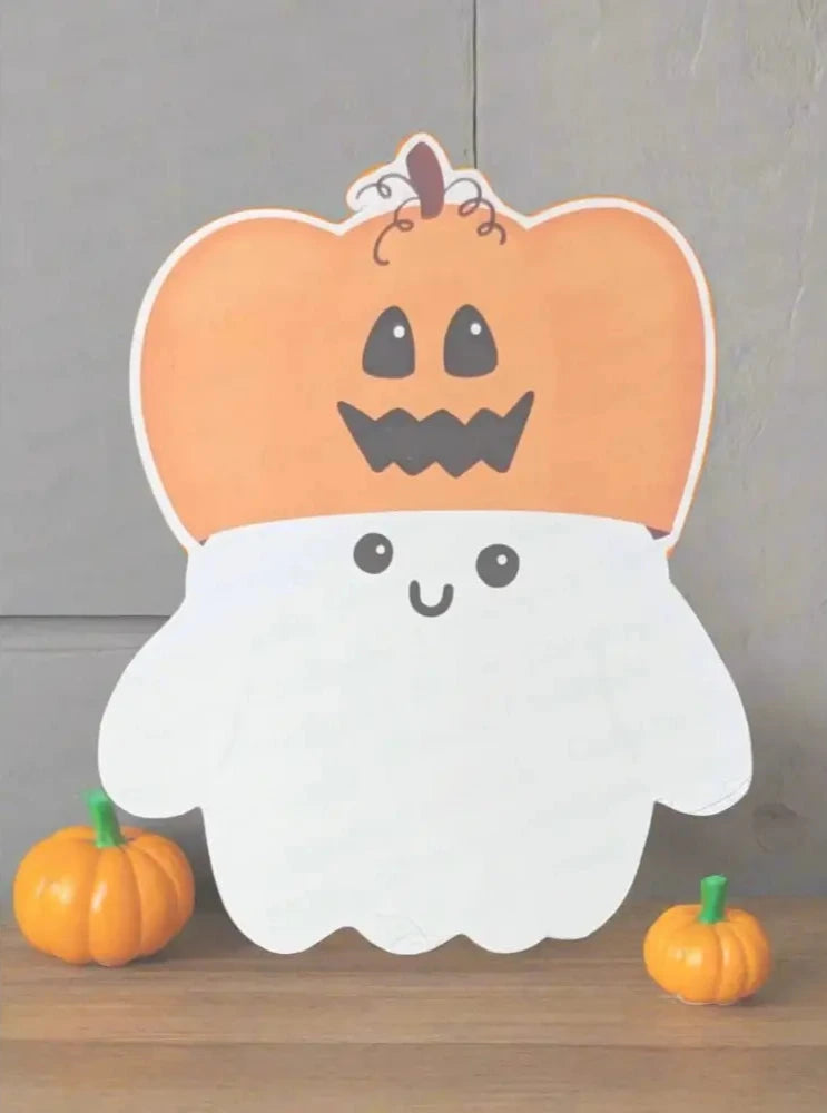 Pumpkin Head Ghost Die Cut Vinyl Sticker 👻